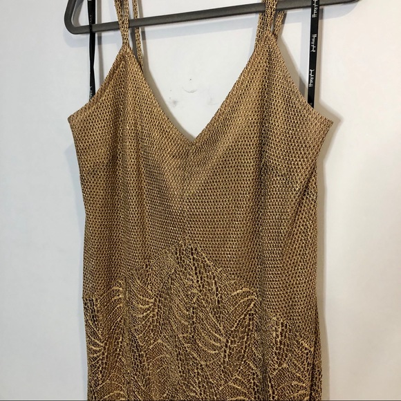 Joesph Ribkoff Gold Metallic Long Lace Dress - Picture 4 of 13